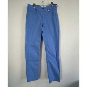 Golfino Womens Blue Mid-Rise Golf Trousers Straight Ankle Pants Size 4 Casual